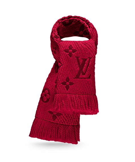 louis vuitton red and black scarf